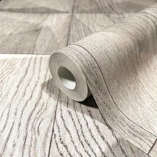 Klub hangulatú háromdimenziós grafikus fa megjelenítés bézs barna és szürkésbarna tónus tapéta