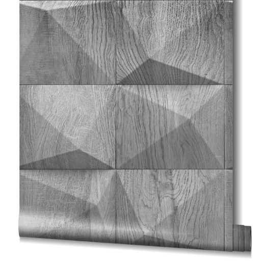 Klub hangulatú háromdimenziós grafikus fa megjelenítés világosszürke szürke és sötétszürke tónus tapéta