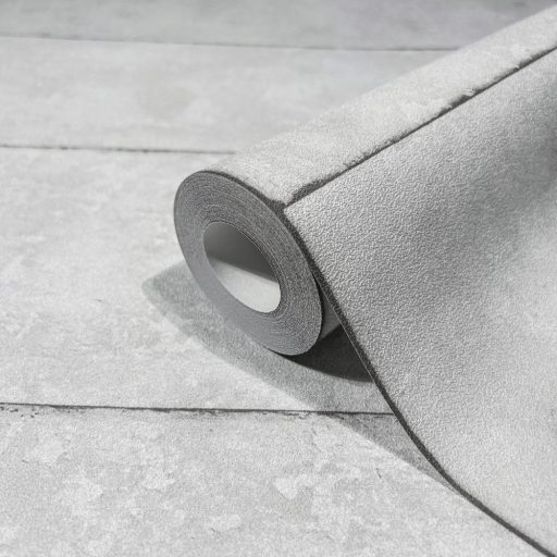 Valósághű megjelenés! Szegecselt betonlapok panel elrendezésben világosszürke szürke és antracit tónus tapéta