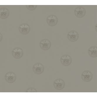   As-Creation Versace 3, 34862-3 Exkluzív "Versace-fejek" szürke ezüstszürke fémes hatás tapéta