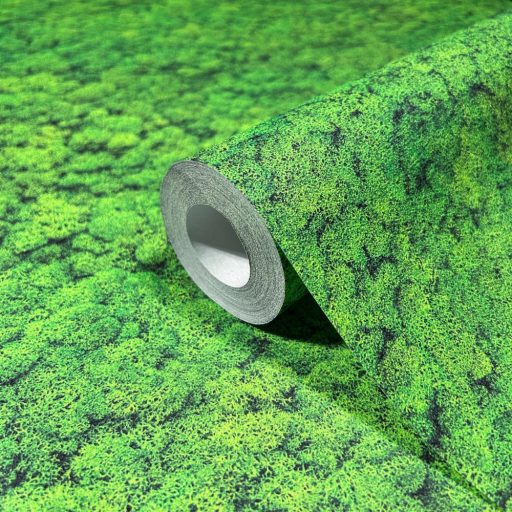 Már nem csak a fák északi oldalán! Mohával benőtt/borított 3D fal zöld és antracit tónus tapéta