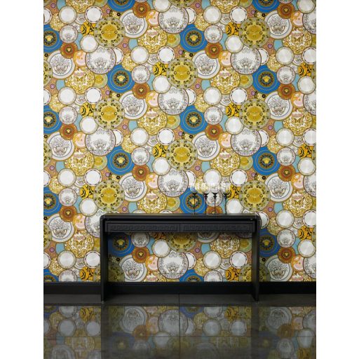 As-Creation Versace 3, 34901-1 design különböző mintájú dísztányérok szines  tapéta