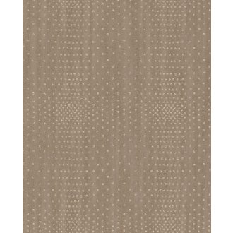   Eijffinger Topaz 394511 SPARKLE Geometrikus fémes pontokkal kialakított négyzet minta barna szürkésbarna arany tapéta