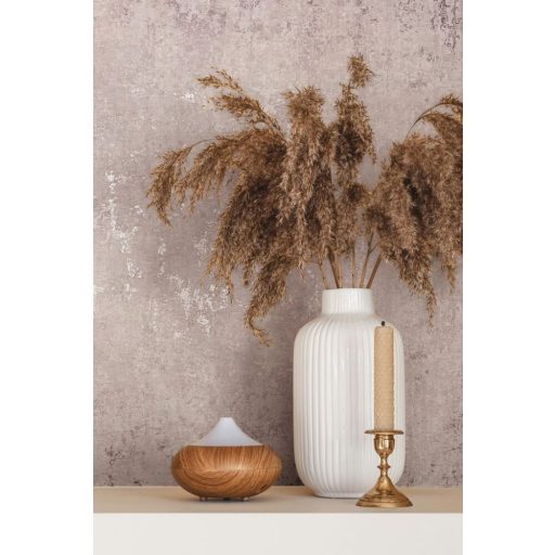 A Shabby sztárja! Fémes kiemeléssel díszített strukturált koptatott minta bézs ecru szürke és ezüst tónus tapéta