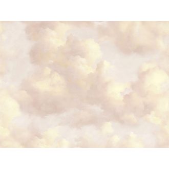   Égbolt a lakásban! Festői akvarell felhőmintás freskó púderrózsaszín pezsgőarany és vanília tónus falpanel