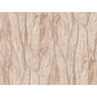   Selyemdrapéria rózsaszín fényben - Díszes brokátfüggöny hatású minta rózsaszín pezsgőbézs és ezüstös-gyöngyszürke tónus falpanel