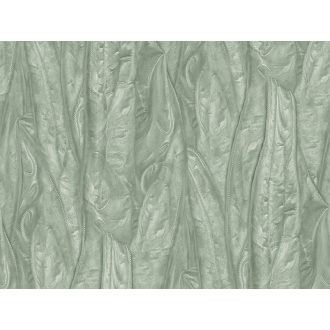   Selyemdrapéria zöld fényben - Díszes brokátfüggöny hatású minta celadon mentazöld tengerzöld és ezüst tónus falpanel