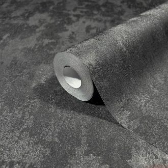   A Shabby sztárja! Fémes kiemeléssel díszített strukturált koptatott minta sötétszürke antracit és ezüst tónus tapéta