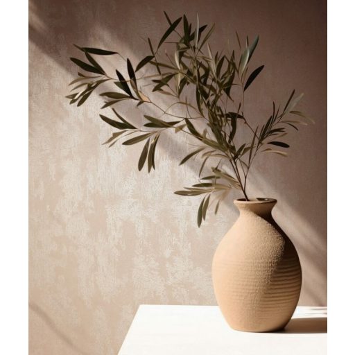 A Shabby sztárja! Fémes kiemeléssel díszített strukturált koptatott minta bézs halvány barack és gyöngyház tónus tapéta