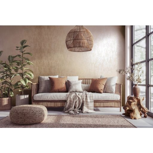 A Shabby sztárja! Fémes kiemeléssel díszített strukturált koptatott minta bézs halvány barack és gyöngyház tónus tapéta