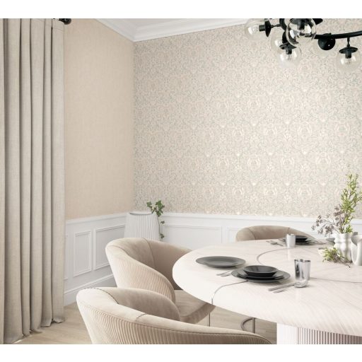 Loft stílusú strukturált beton mintázat világosbézs tónus tapéta