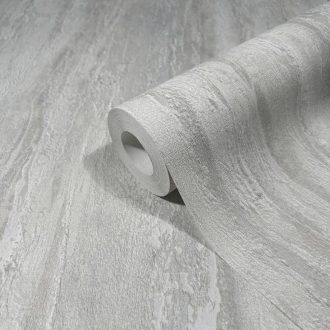   Márvány hatású texturált fémes díszítésű dekorminta szürkésfehér szürke és gyöngyház tónus tapéta