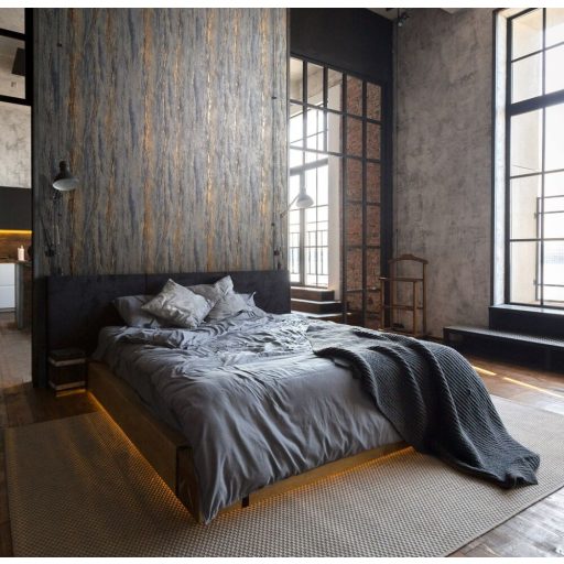 Márvány hatású texturált fémes díszítésű dekorminta szürke antracit és arany tónus tapéta