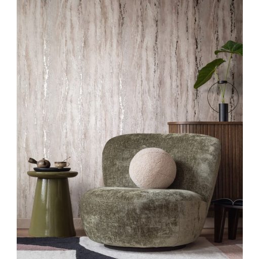 Márvány hatású texturált fémes díszítésű dekorminta bézs barna szürkésbarna és ezüst tónus tapéta