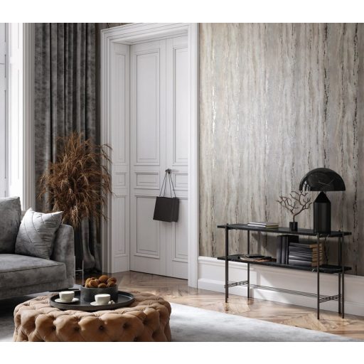 Márvány hatású texturált fémes díszítésű dekorminta szürke kék szürkéskék és ezüst tónus tapéta