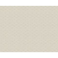   Skandináv hangulatú modern Etno minta kapcsolt apró négyzetek bézs és fehér tónus tapéta