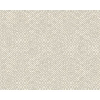   Skandináv hangulatú modern Etno minta kapcsolt apró négyzetek bézs és fehér tónus tapéta