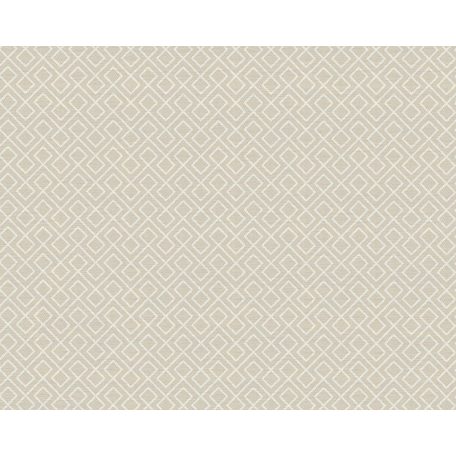 Skandináv hangulatú modern Etno minta kapcsolt apró négyzetek bézs és fehér tónus tapéta