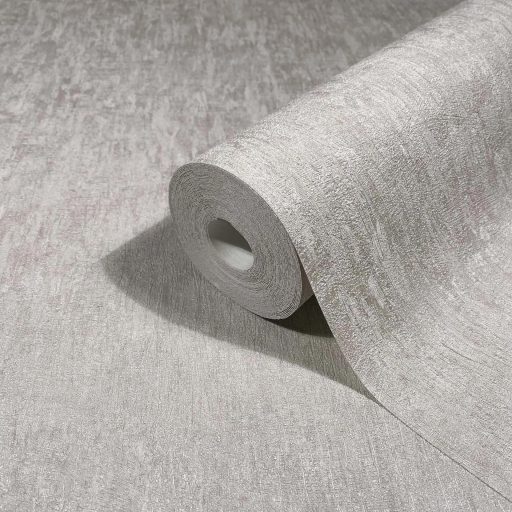 Függőleges irányú texturált felületű nyers selyemre emlékeztető minta lágy szürke és világosszürke tónus enyhe fény tapéta