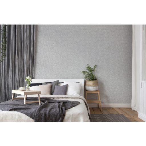 Skandináv stílusú durva szövetminta fehér szürke tónus tapéta