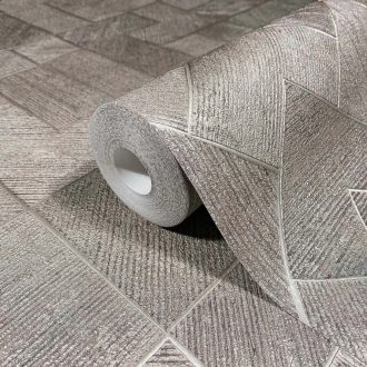   Változatos geometriai minta a textúrák és a fény játékával szürke szürkésbarna grafit és ezüst tónus finom mintafény tapéta