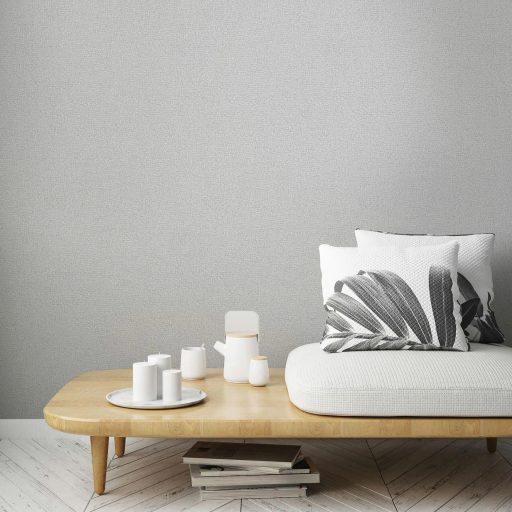 Finom szemcsés felületű egyszínű texturált minta lágy szürke krémszürke és ezüstös-szürke tónus finom mintafény tapéta