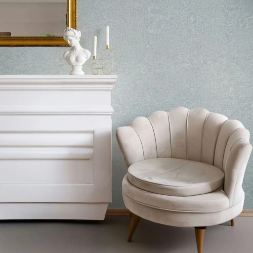 Finom szemcsés felületű egyszínű texturált minta kék szürkéskék és arany tónus finom mintafény tapéta