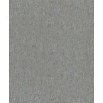   Függőleges irányú texturált felületű nyers selyemre emlékeztető minta hideg szürke ezüst türkiz és fémes barna tónus enyhe fény tapéta