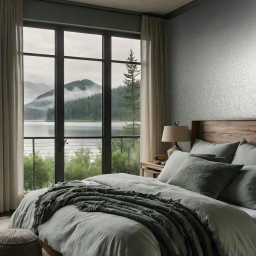 Barokk ihletésű indák és kacsos levelek - mint a brokát - dombornyomású mintája világosszürke és ezüstszürke tónus finom fény tapéta