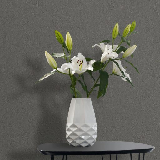 Szórt fémes hatású texturált minta antracitszürke tónus finom fény tapéta