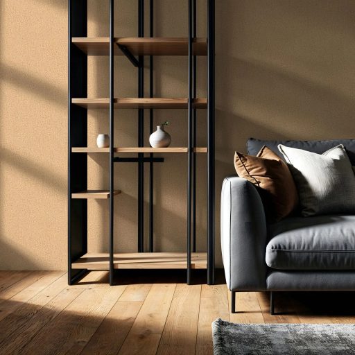 Szórt fémes hatású texturált minta bézs aranybarna és arany tónus finom fény tapéta