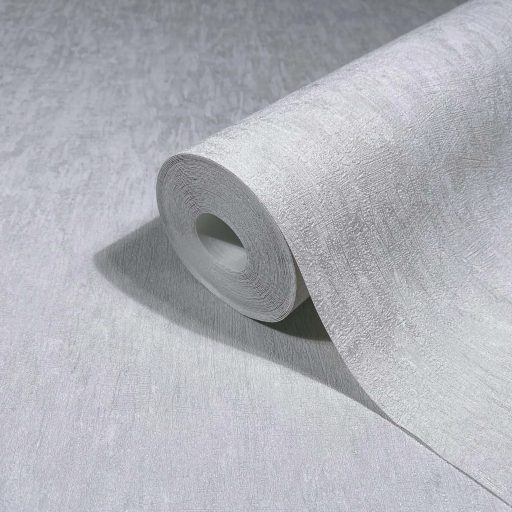 Függőleges irányú texturált felületű nyers selyemre emlékeztető minta világosszürke szürke és gyöngyszürke tónus enyhe fény tapéta