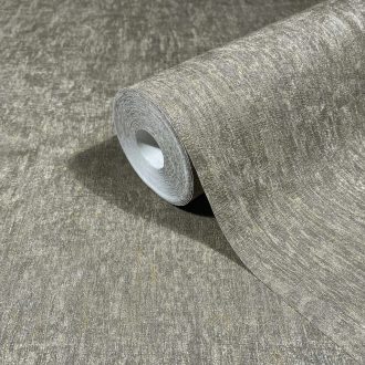   Függőleges irányú texturált felületű nyers selyemre emlékeztető minta sötétszürke és homok-bézs tónus enyhe fény tapéta