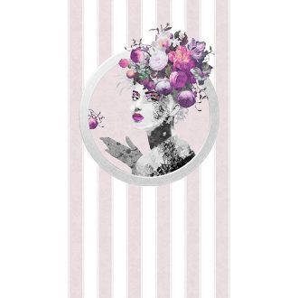   A nőiesség és a Glööckler-i luxus nagy találkozása fehér púderrózsaszín porcelánfehér mályva lila és kék tónus falpanel