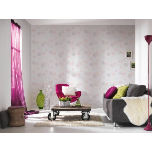 As-Creation Life 4, 35607-2  grafikus pitypang  krém szürkésbézs  rózsaszín  tapéta