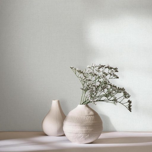 Minimál elegancia - textilhatású egyszínű minta világoszöld/szürkészöld tónus tapéta