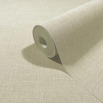   Minimál elegancia - textilhatású egyszínű minta meleg krémszín/világosbézs tónus tapéta