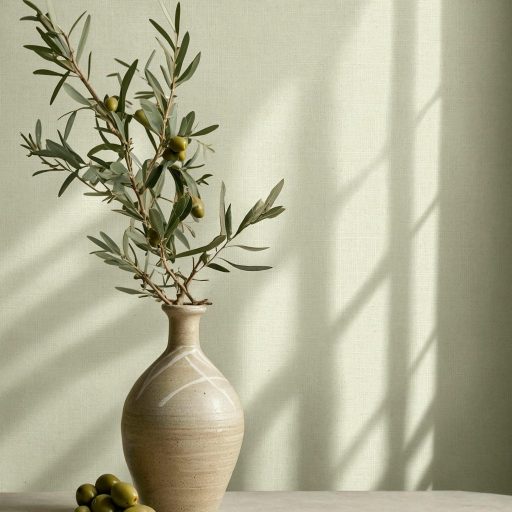 Minimál elegancia - textilhatású egyszínű minta meleg krémszín/világosbézs tónus tapéta