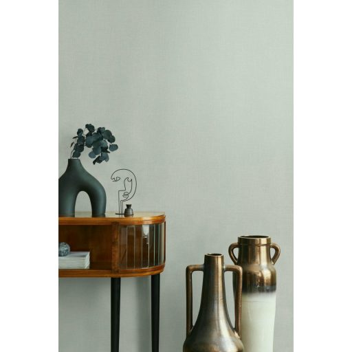 Minimál elegancia - textilhatású egyszínű minta pasztell mentazöld tónus tapéta