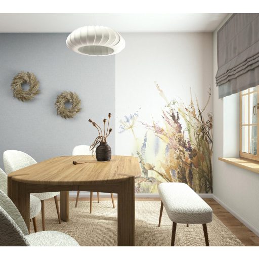 Minimál elegancia - textilhatású egyszínű minta meleg pasztellkék tónus tapéta