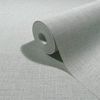   Minimál elegancia - textilhatású egyszínű minta hamvas zsálya/púderes szürkészöld tónus tapéta