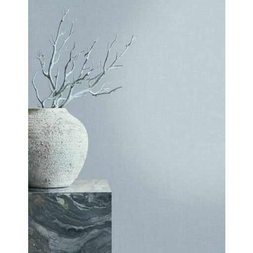 Minimál elegancia - textilhatású egyszínű minta könnyed jégkék tónus tapéta