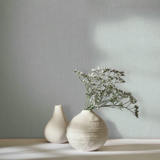 Minimál elegancia - textilhatású egyszínű minta ezüstös-törtfehér/világos szürke tónus tapéta