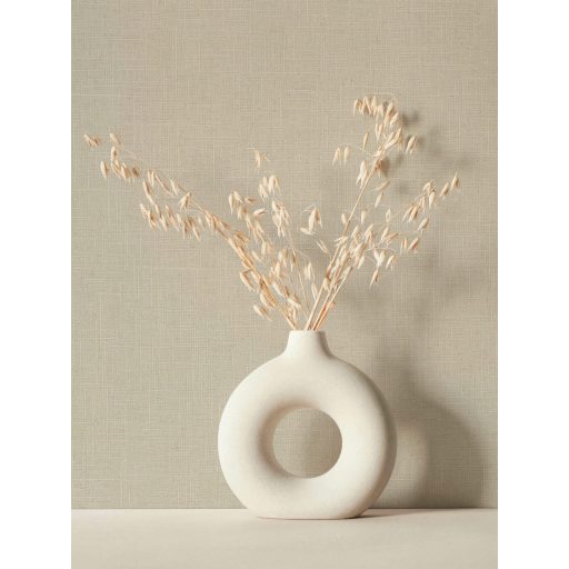 Minimál elegancia - textilhatású egyszínű minta mályvás-bézs/barna tónus tapéta