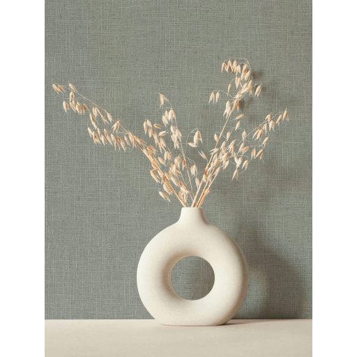 Minimál elegancia - textilhatású egyszínű minta füstös barnás-oliva tónus tapéta