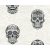 Boys and Girls 6/Club Tropicana 35817-1 Pop Art díszített halálfej krémfehér fekete ezüst tapéta