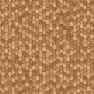   Geometriai sikk! Fémes felületű dizájner méhkas mitázat hűvös antracitszürke és ezüstös grafit tónus tapéta