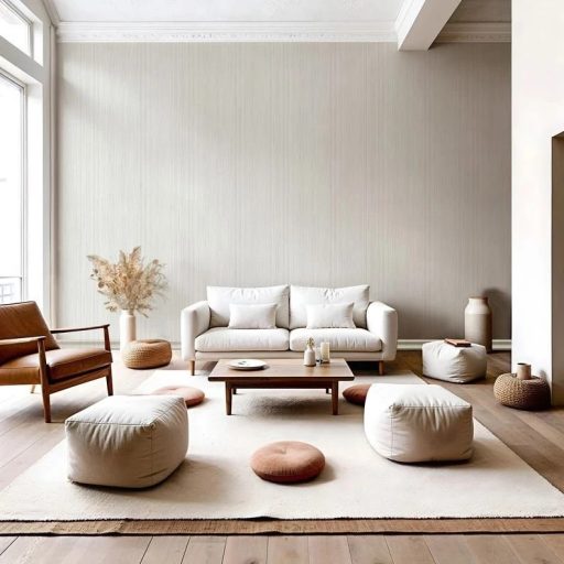 Divatbemutató a falon! Elegáns finoman csíkozott minta lágy krémfehér és leheletnyi világosszürke tónus tapéta