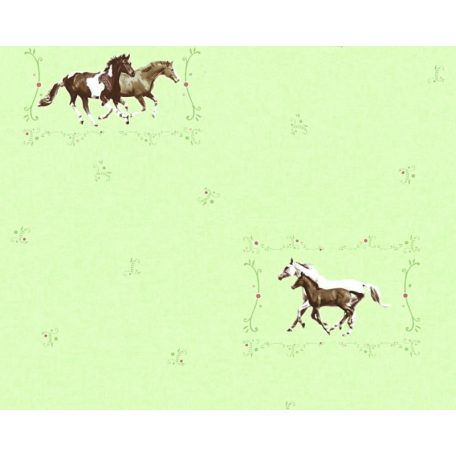 As-Creation Little Stars 35837-1 lovak zöld barna pink tapéta