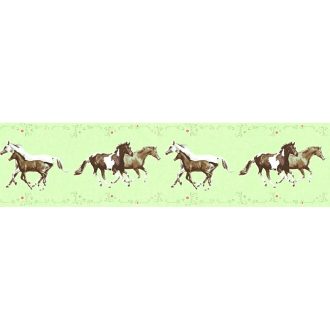   As-Creation Little Stars 35838-1 lovak zöld barna fehér bordűr